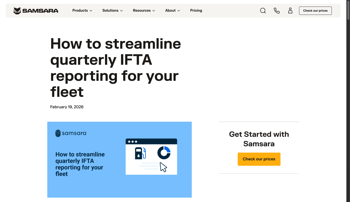 Samsara guide to streamlining quarterly IFTA reporting for your fleet