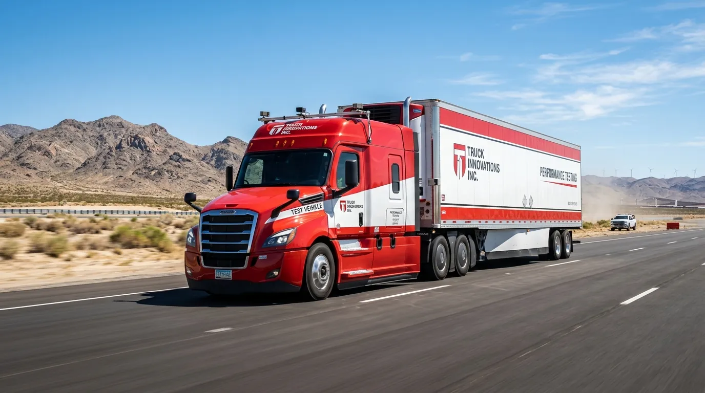 Heavy-duty Class 8 semi-truck on certified CAT scale platform in bright daylight